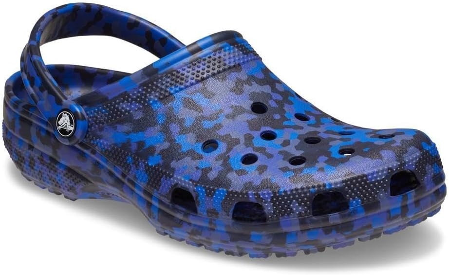 image:imageCrocs Unisex Adult Classic Marbled Tiedye Clogs Casual ShoesBlue BoltMulti Confetti