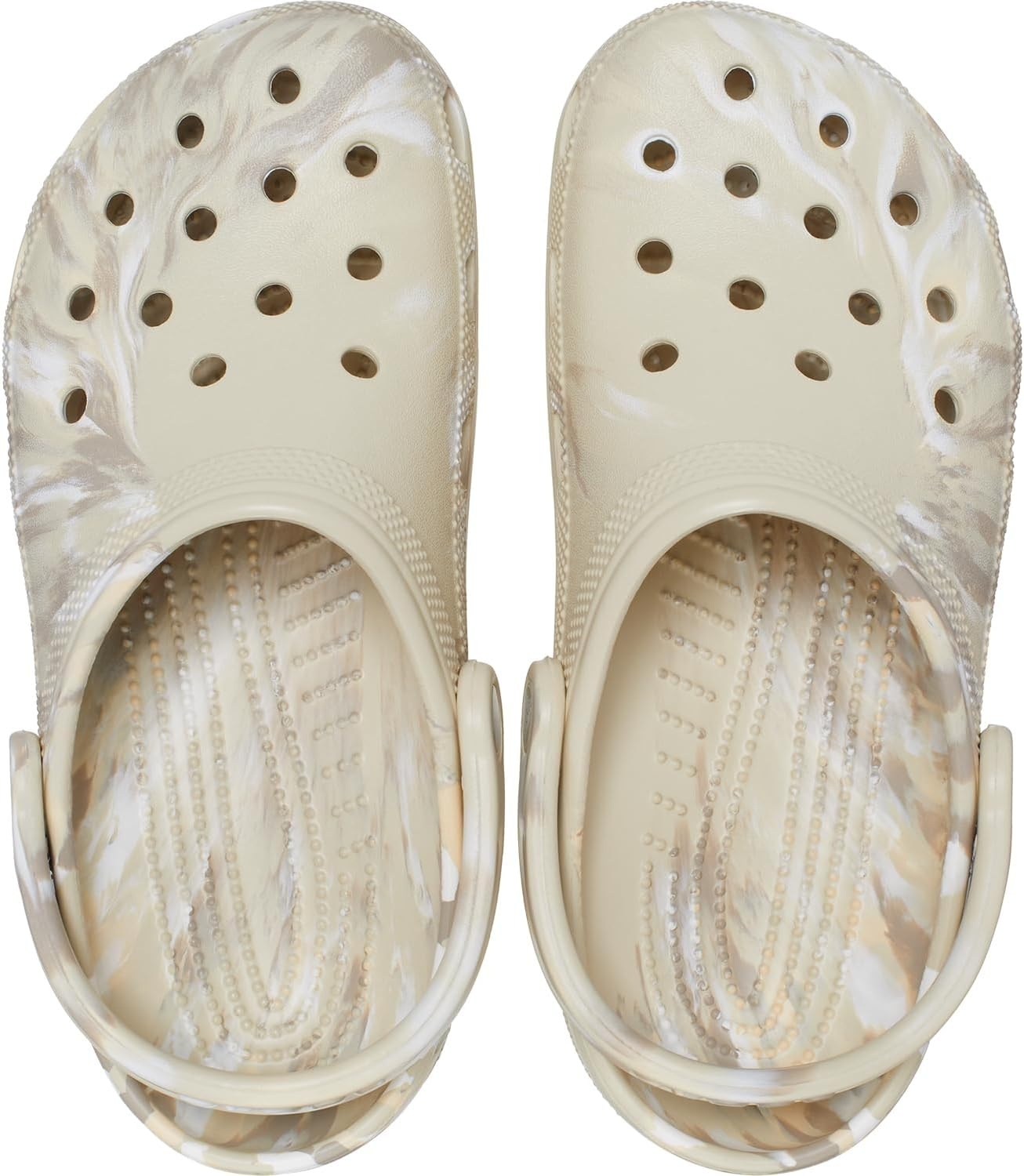 image:imageCrocs Unisex Adult Classic Marbled Tiedye Clogs Casual ShoesBoneMulti