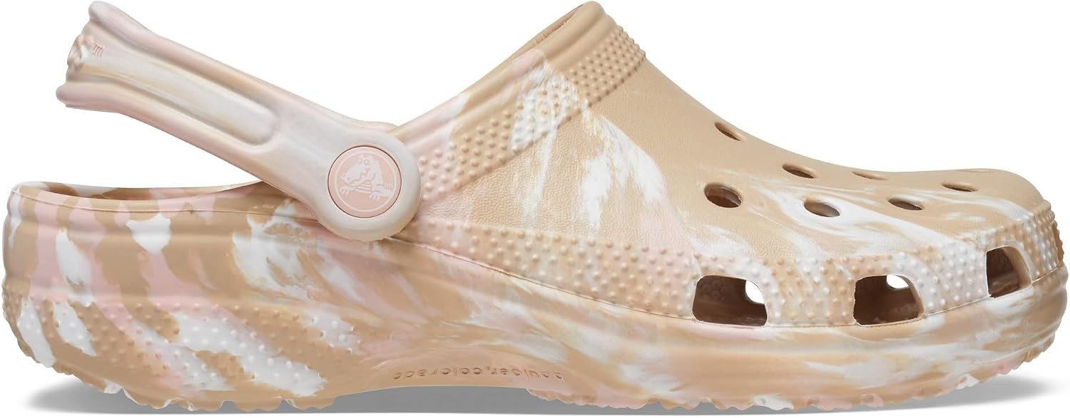 image:imageCrocs Unisex Adult Classic Marbled Tiedye Clogs Casual ShoesChaiPink Rose