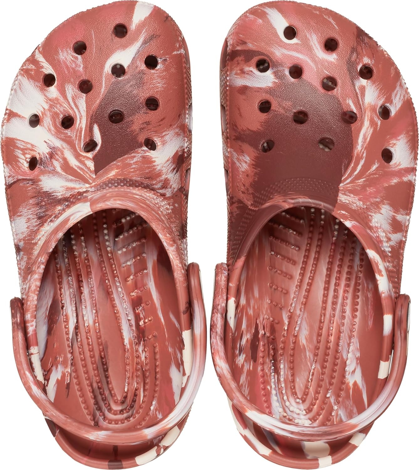 image:imageCrocs Unisex Adult Classic Marbled Tiedye Clogs Casual ShoesDark ClayMulti