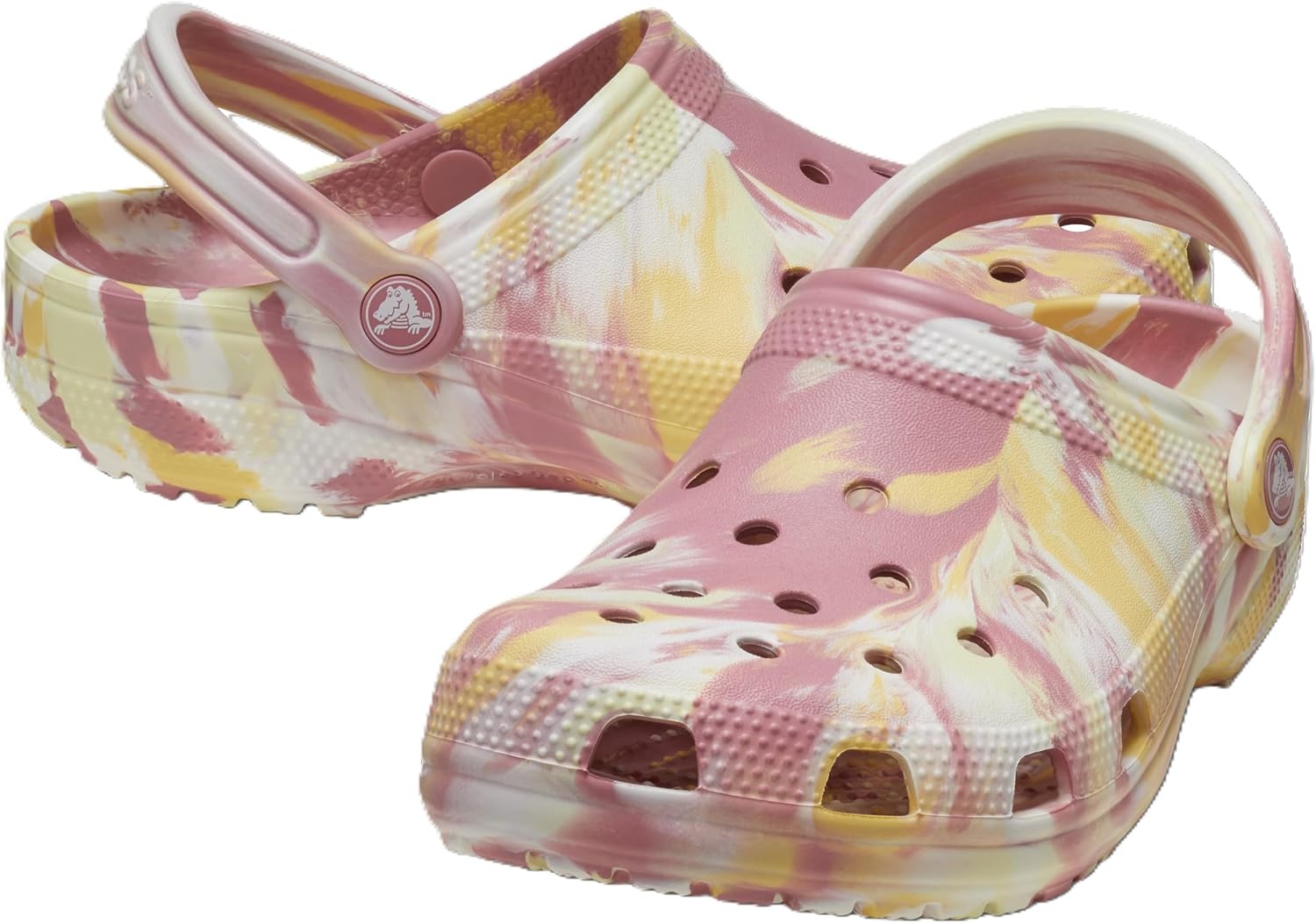 image:imageCrocs Unisex Adult Classic Marbled Tiedye Clogs Casual ShoesDaylilyMulti