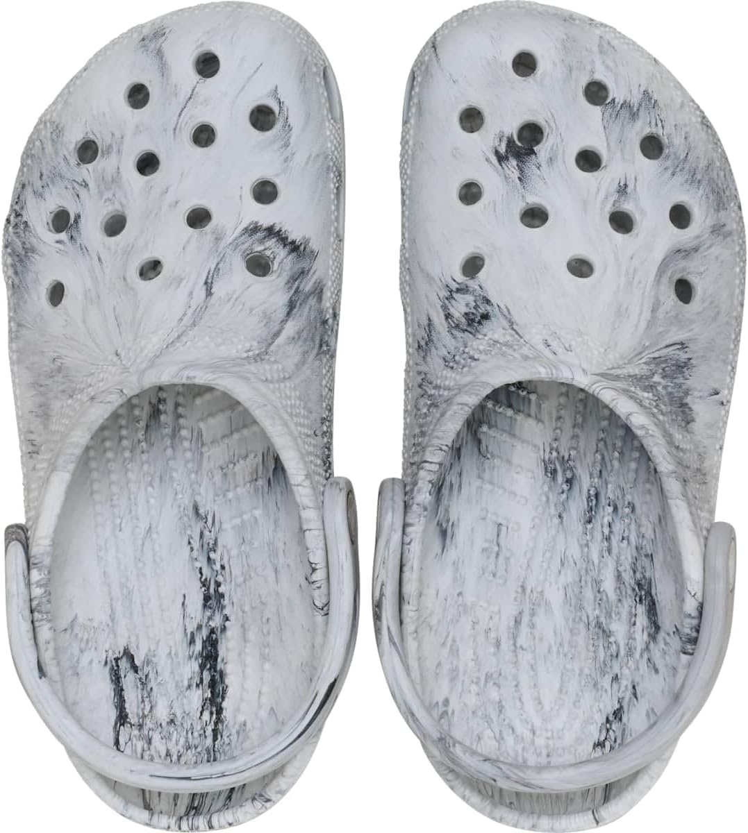 image:imageCrocs Unisex Adult Classic Marbled Tiedye Clogs Casual ShoesGrey Swirl