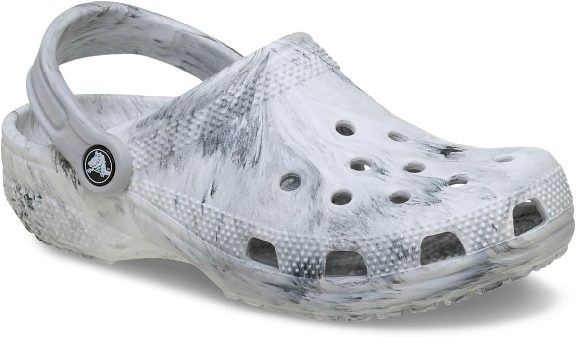 image:imageCrocs Unisex Adult Classic Marbled Tiedye Clogs Casual ShoesGrey Swirl