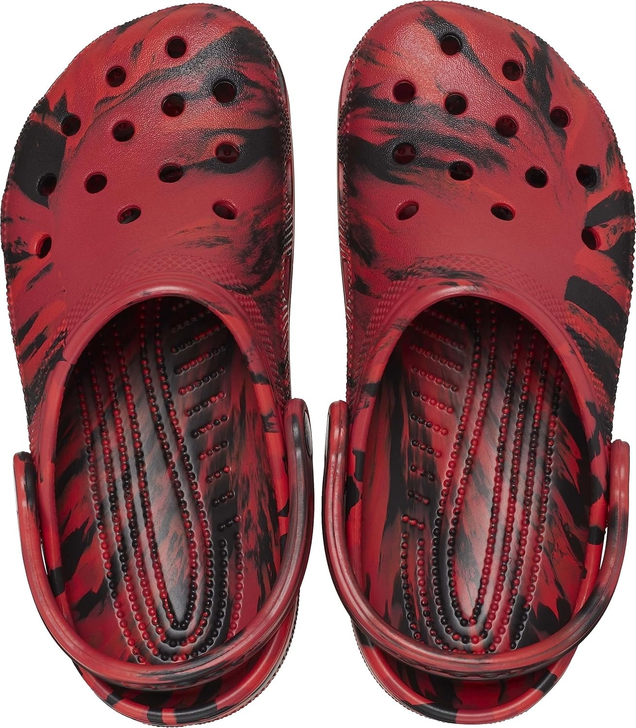 image:imageCrocs Unisex Adult Classic Marbled Tiedye Clogs Casual ShoesPepperBlack