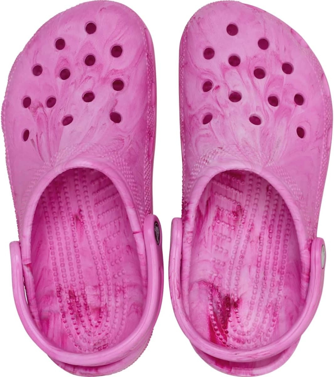 image:imageCrocs Unisex Adult Classic Marbled Tiedye Clogs Casual ShoesPink Swirl