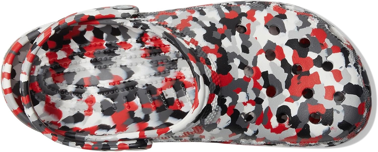 image:imageCrocs Unisex Adult Classic Marbled Tiedye Clogs Casual ShoesRedMulti Confetti
