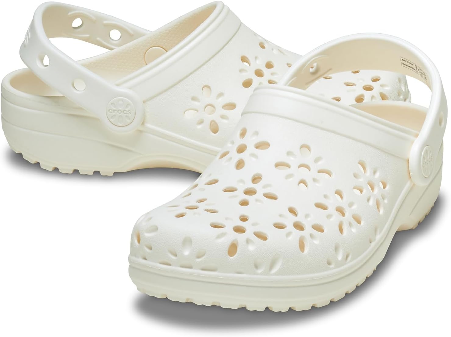 image:imageCrocs Unisex Adult Floral Classic ClogsChalk