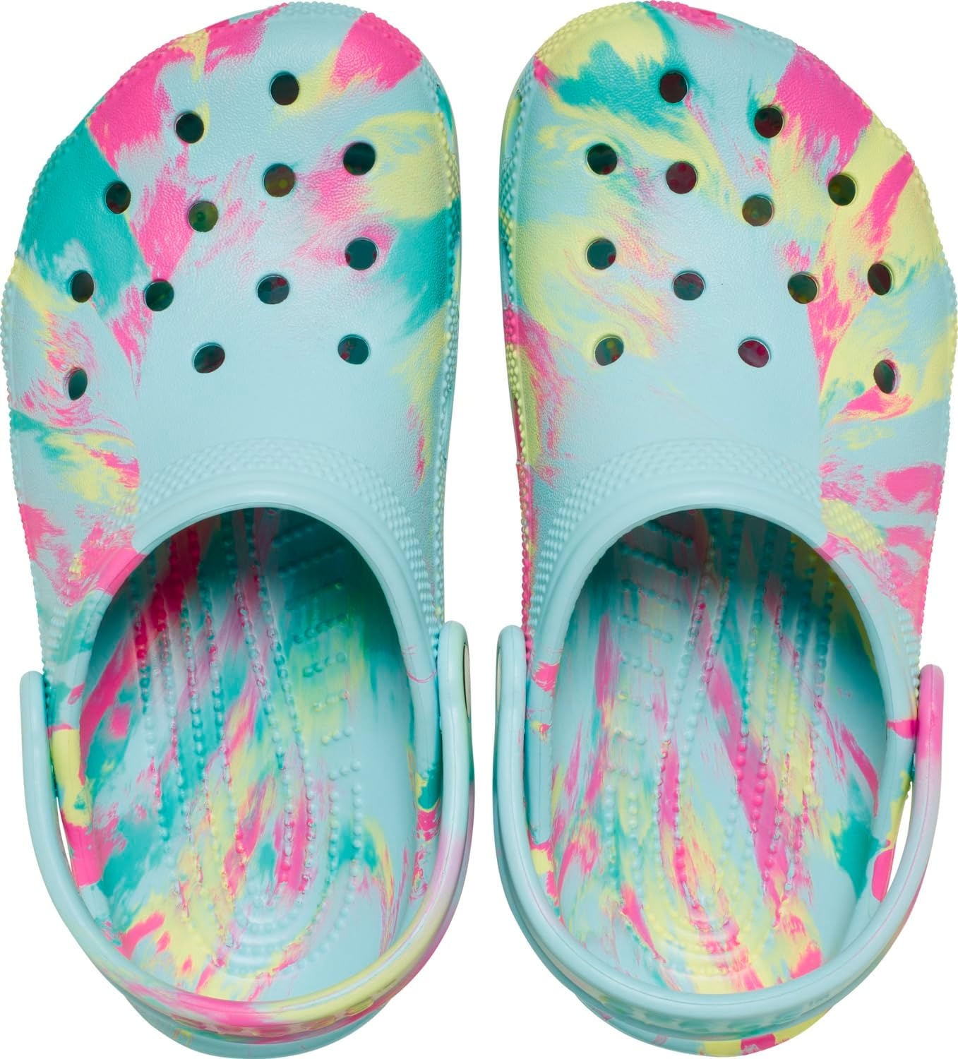 image:imageCrocs UnisexChild Classic Watercolor Marbled ClogAquamarineMulti