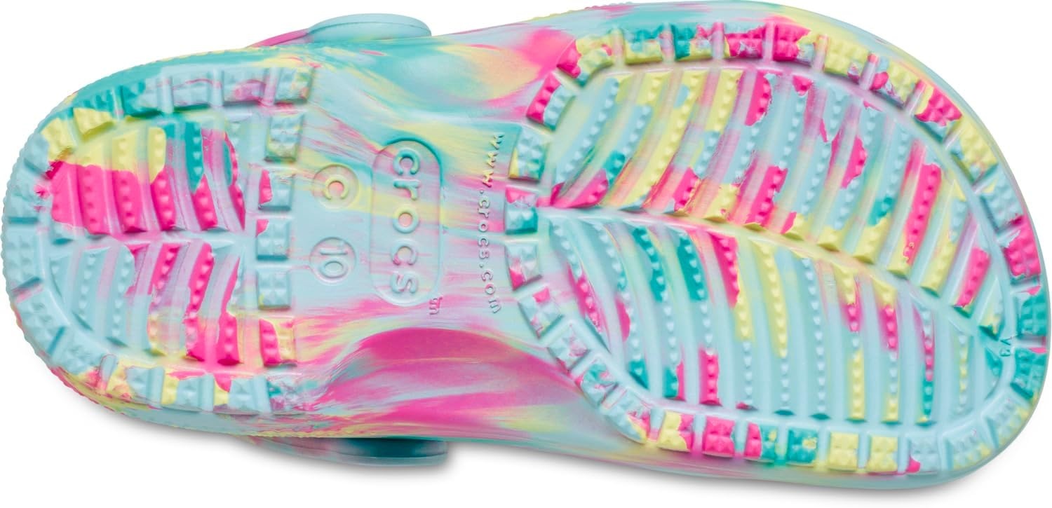 image:imageCrocs UnisexChild Classic Watercolor Marbled ClogAquamarineMulti