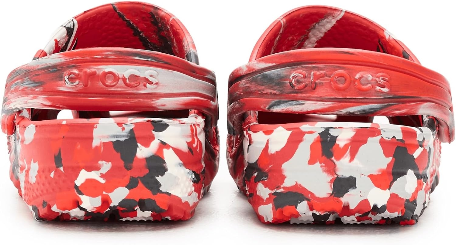 image:imageCrocs UnisexChild Classic Watercolor Marbled ClogFlameMulti