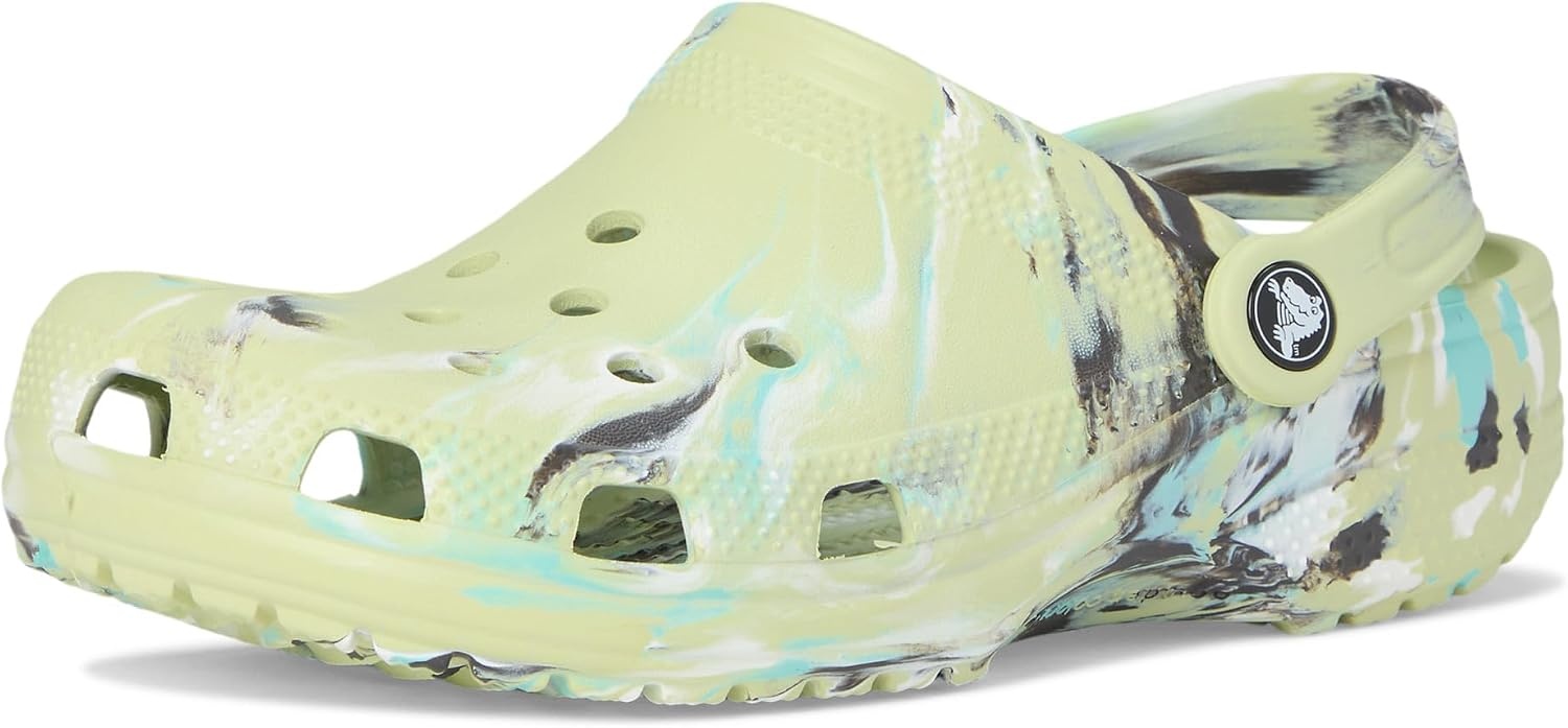 image:imageCrocs UnisexChild Classic Watercolor Marbled ClogFrothy GreenMulti