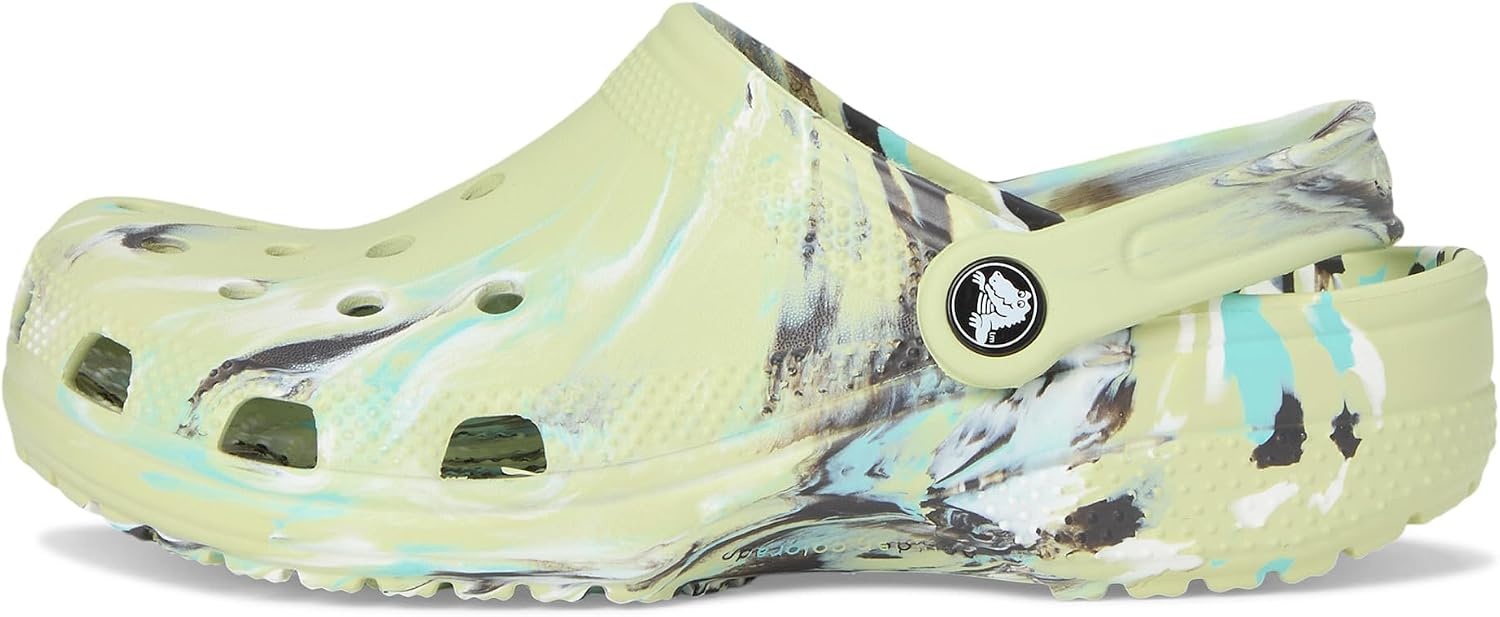 image:imageCrocs UnisexChild Classic Watercolor Marbled ClogFrothy GreenMulti