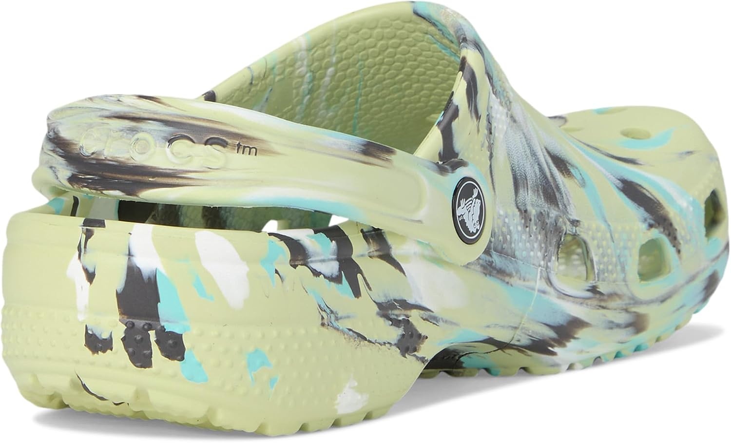 image:imageCrocs UnisexChild Classic Watercolor Marbled ClogFrothy GreenMulti