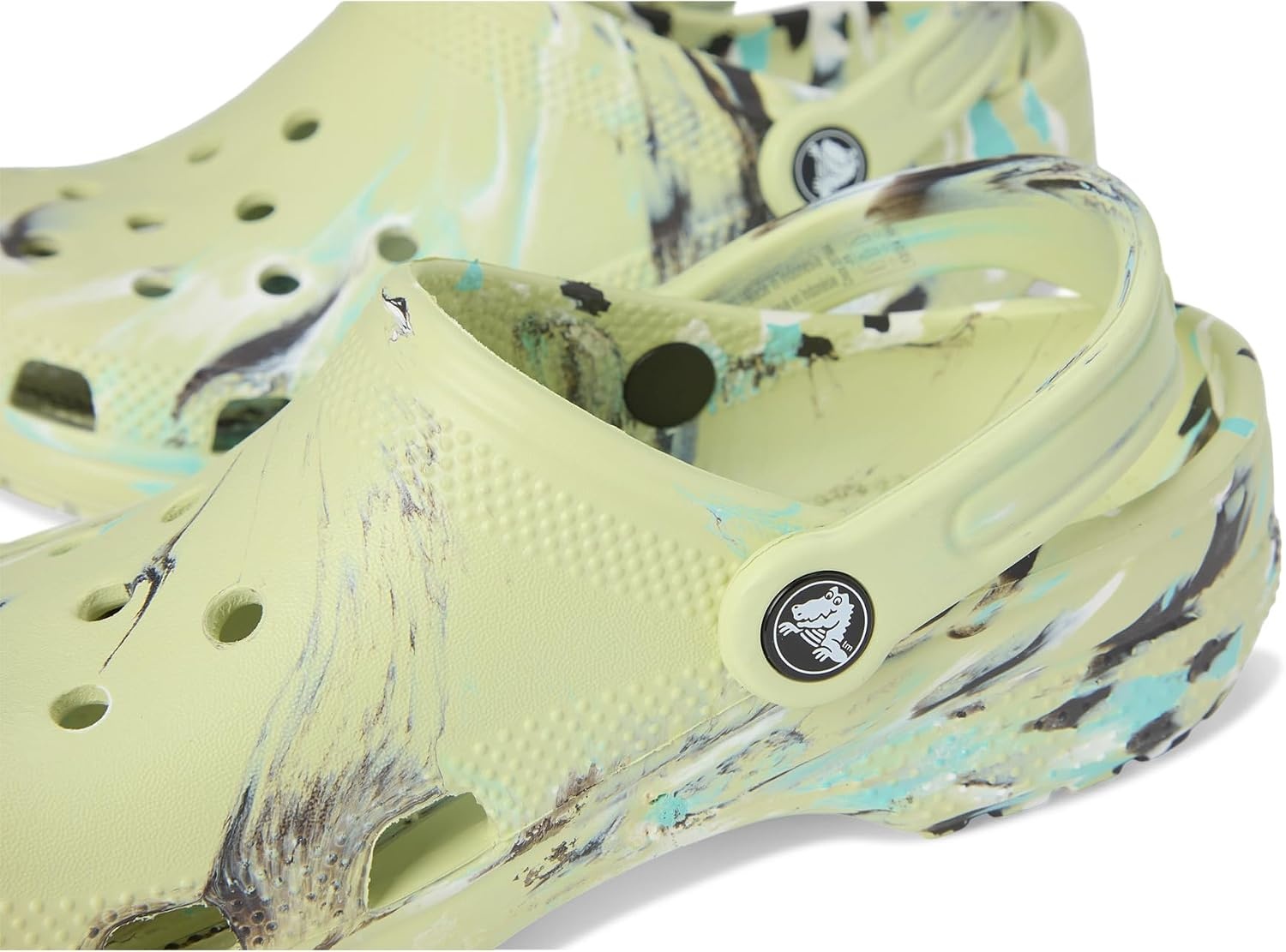 image:imageCrocs UnisexChild Classic Watercolor Marbled ClogFrothy GreenMulti