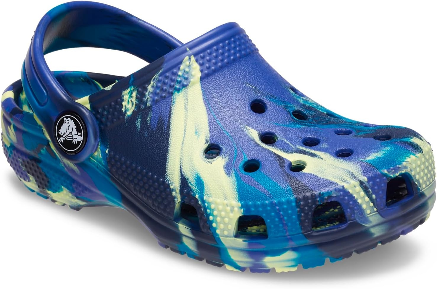 image:imageCrocs UnisexChild Classic Watercolor Marbled ClogNavyTurbo Teal