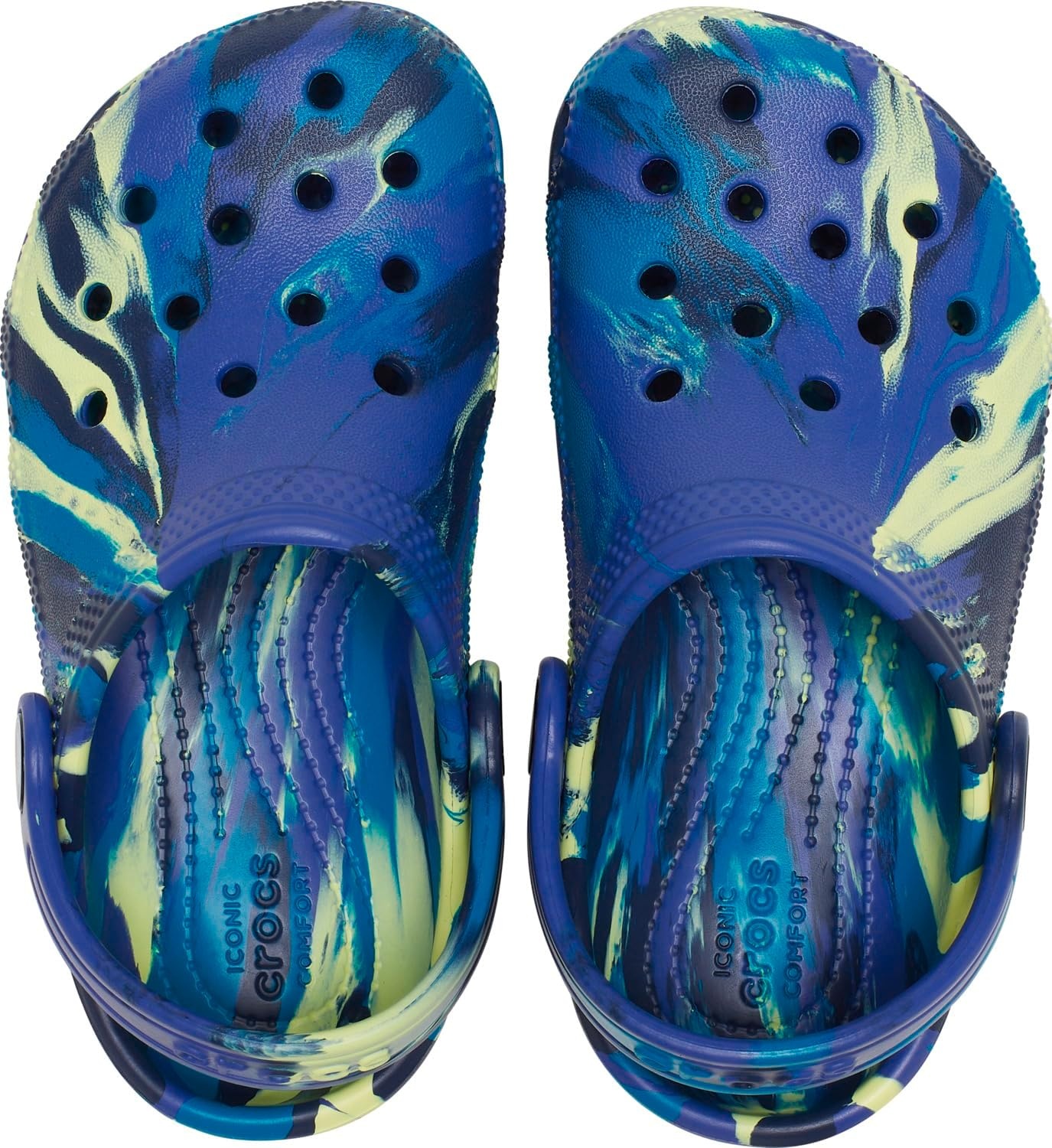 image:imageCrocs UnisexChild Classic Watercolor Marbled ClogNavyTurbo Teal