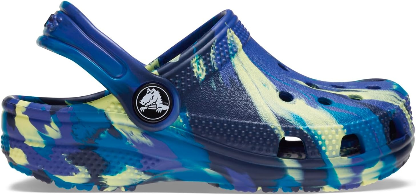 image:imageCrocs UnisexChild Classic Watercolor Marbled ClogNavyTurbo Teal