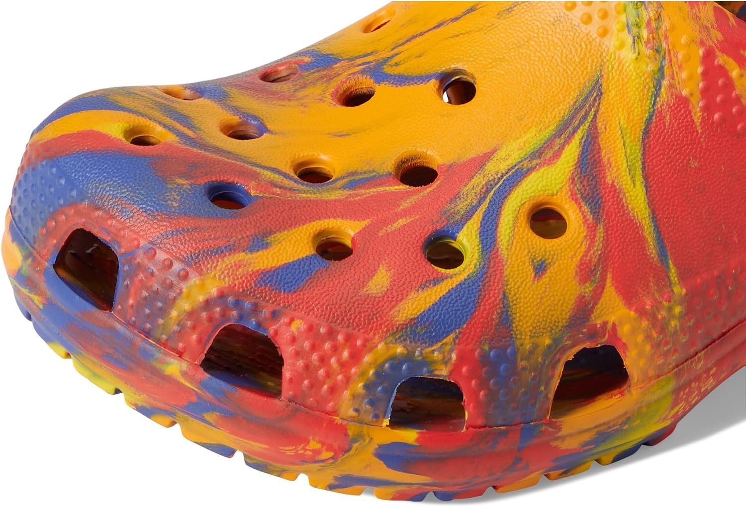 image:imageCrocs UnisexChild Classic Watercolor Marbled ClogOrange ZingMulti