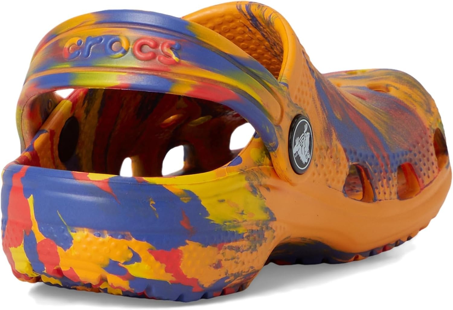 image:imageCrocs UnisexChild Classic Watercolor Marbled ClogOrange ZingMulti