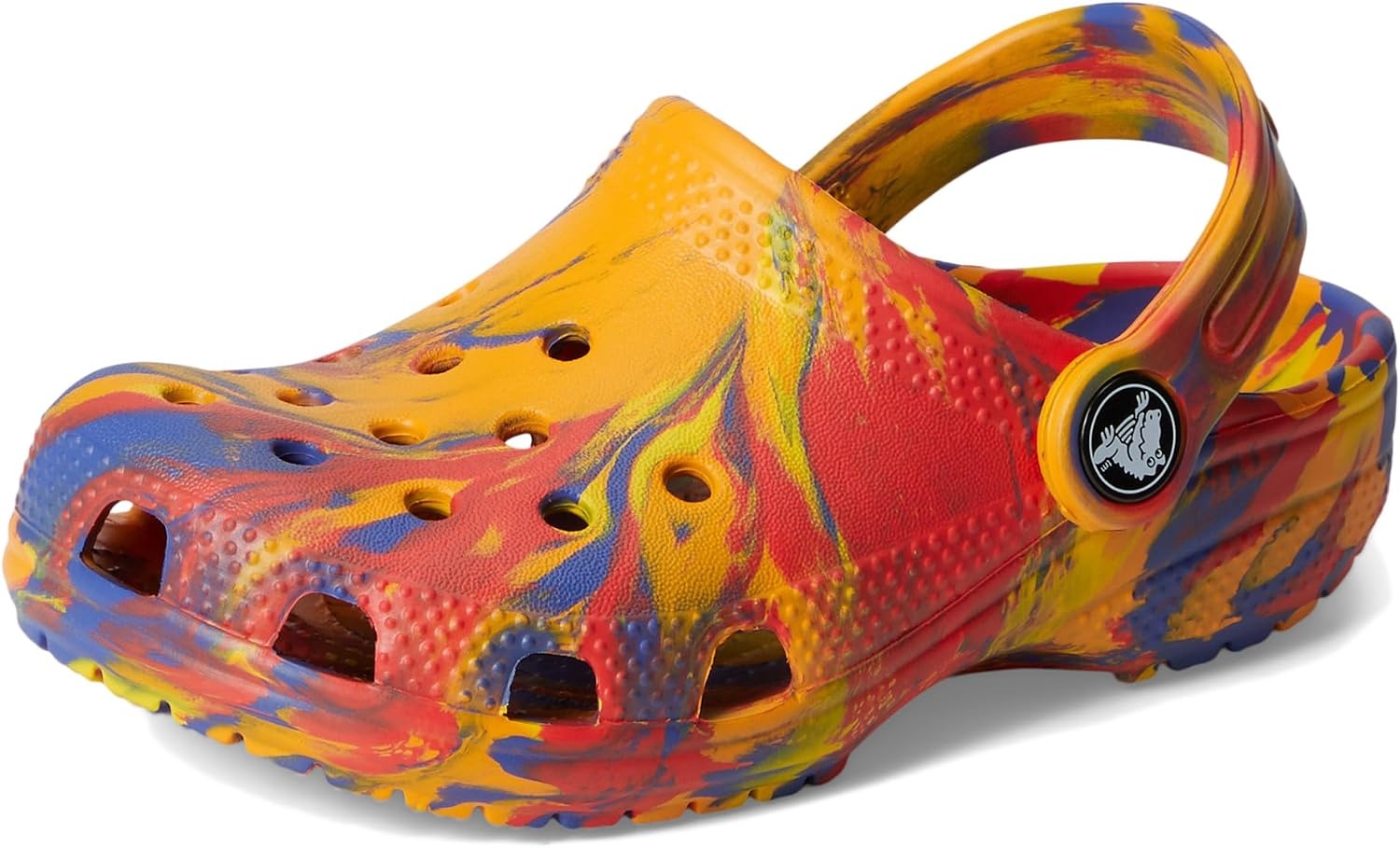 image:imageCrocs UnisexChild Classic Watercolor Marbled ClogOrange ZingMulti