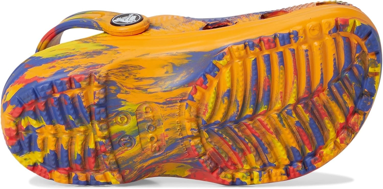 image:imageCrocs UnisexChild Classic Watercolor Marbled ClogOrange ZingMulti