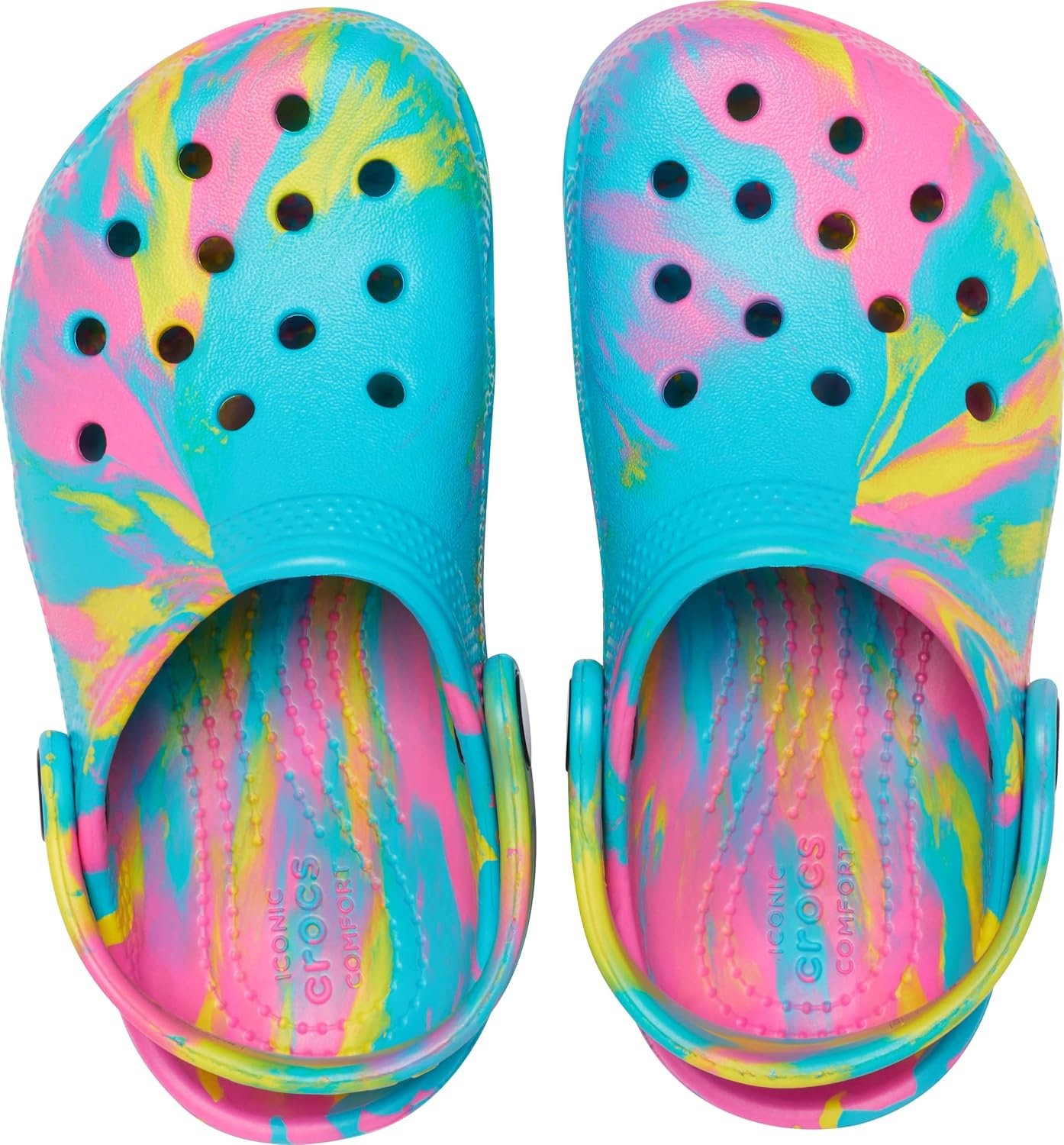 image:imageCrocs UnisexChild Classic Watercolor Marbled ClogRainbow Tie Dye