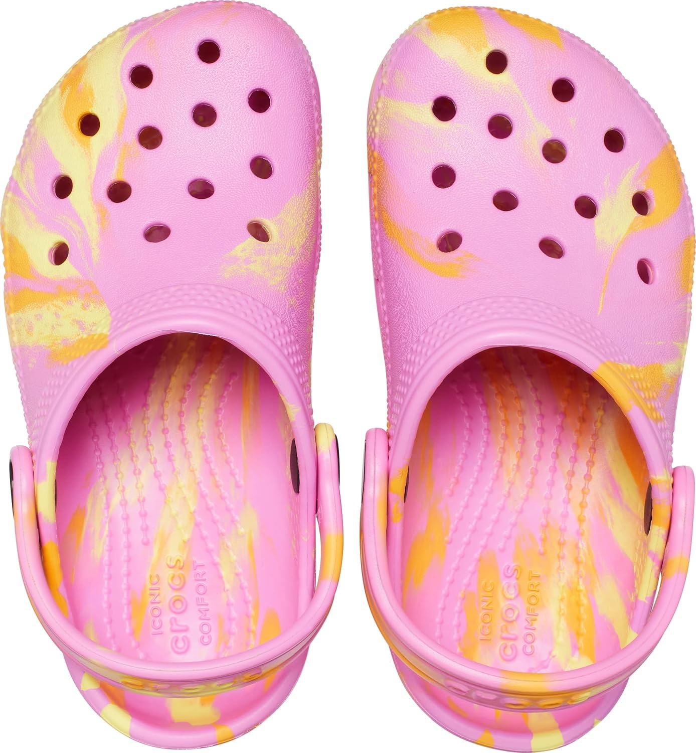 image:imageCrocs UnisexChild Classic Watercolor Marbled ClogTaffy PinkMulti