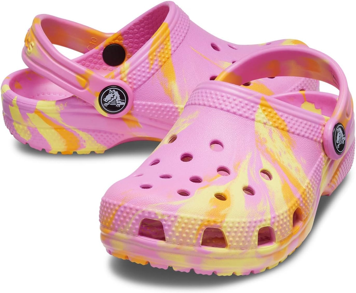 image:imageCrocs UnisexChild Classic Watercolor Marbled ClogTaffy PinkMulti