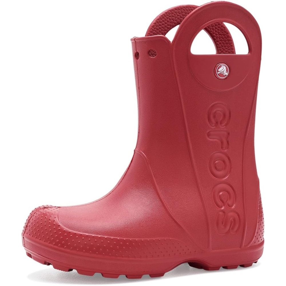 image:imageCrocs Kids Handle It Rain Boots Waterproof Slip On Shoes Kids Rain BootsCourt Red