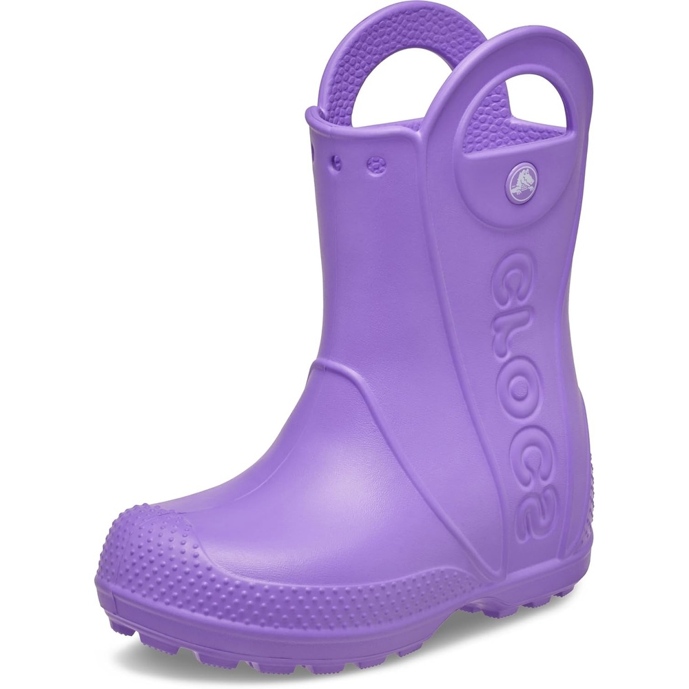 image:imageCrocs Kids Handle It Rain Boots Waterproof Slip On Shoes Kids Rain BootsPurple Pulse