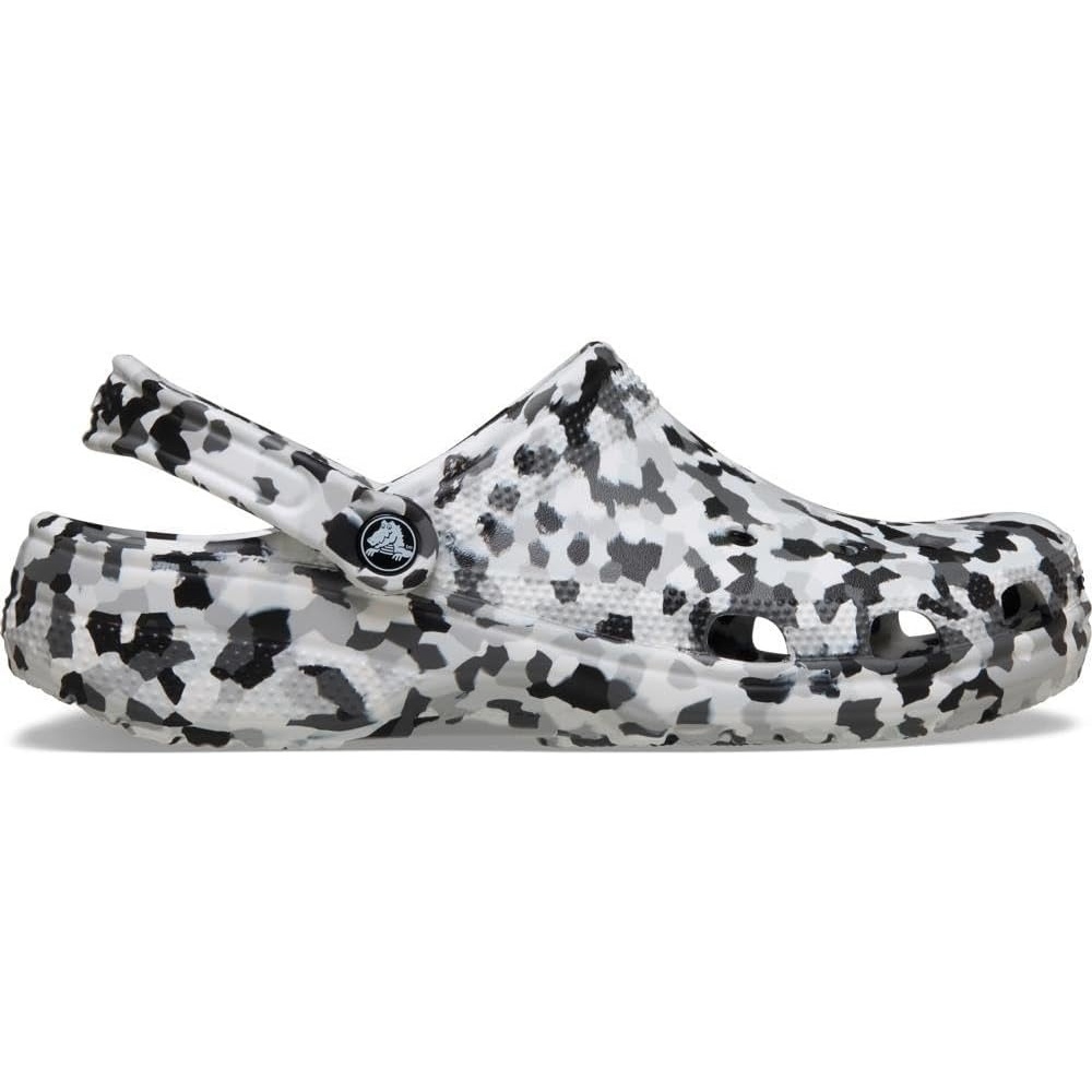 image:imageCrocs Unisex Adult Classic Marbled Tiedye Clogs Casual ShoesBlackWhite Confetti