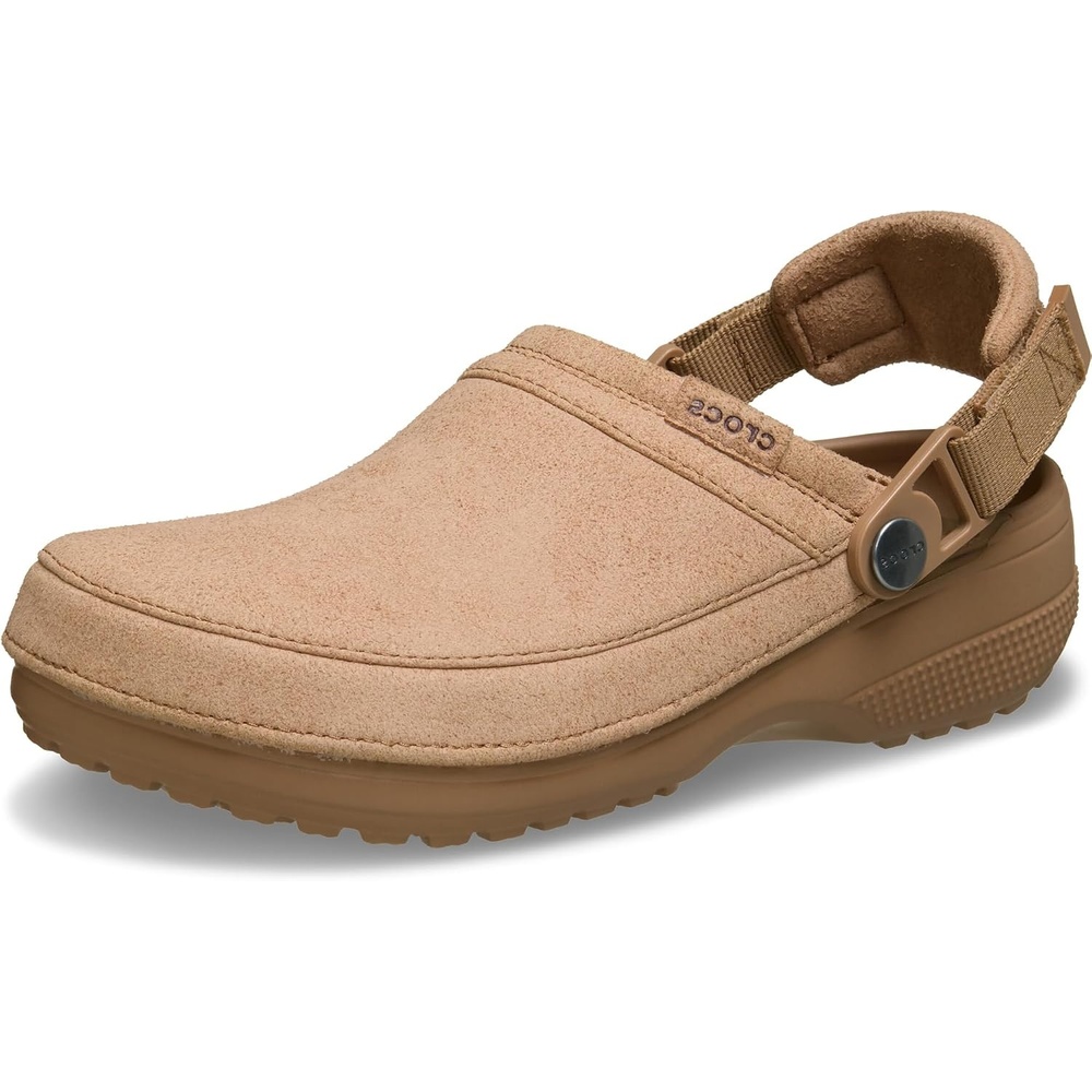image:imageCrocs UnisexAdult Classic Crafted Canvas amp Suede ClogsMilk Chocolate Suede
