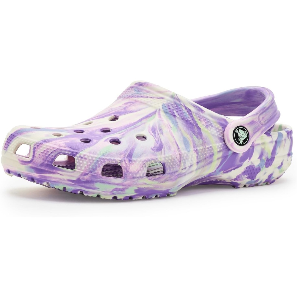 image:imageCrocs UnisexChild Classic Watercolor Marbled ClogPurpleMulti Glow