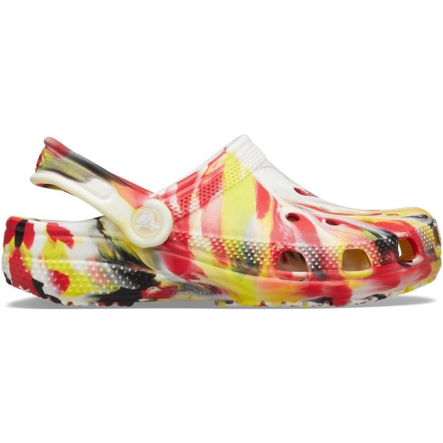 image:imageCrocs UnisexChild Classic Watercolor Marbled ClogVarsity RedMulti Glow in the Dark