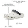 Crocs Kids Classic I Am Clogs(Glow Grey/Snapback Strap)