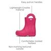 Crocs Kids’ Handle It Rain Boots | Waterproof Slip On Shoes | Kids’ Rain Boots(Candy Pink)