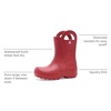 Crocs Kids’ Handle It Rain Boots | Waterproof Slip On Shoes | Kids’ Rain Boots(Court Red)