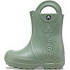 Crocs Kids’ Handle It Rain Boots | Waterproof Slip On Shoes | Kids’ Rain Boots(Moss)