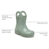 Crocs Kids’ Handle It Rain Boots | Waterproof Slip On Shoes | Kids’ Rain Boots(Moss)