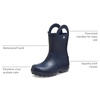 Crocs Kids’ Handle It Rain Boots | Waterproof Slip On Shoes | Kids’ Rain Boots(Navy Blue)