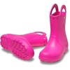 Crocs Kids’ Handle It Rain Boots | Waterproof Slip On Shoes | Kids’ Rain Boots(Pink Crush)