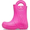 Crocs Kids’ Handle It Rain Boots | Waterproof Slip On Shoes | Kids’ Rain Boots(Pink Crush Glitter)