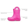 Crocs Kids’ Handle It Rain Boots | Waterproof Slip On Shoes | Kids’ Rain Boots(Pink Crush Glitter)