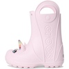 Crocs Kids’ Handle It Rain Boots | Waterproof Slip On Shoes | Kids’ Rain Boots(Pink Milk)