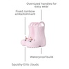 Crocs Kids’ Handle It Rain Boots | Waterproof Slip On Shoes | Kids’ Rain Boots(Pink Milk)