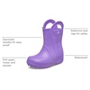 Crocs Kids’ Handle It Rain Boots | Waterproof Slip On Shoes | Kids’ Rain Boots(Purple Pulse)