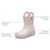 Crocs Kids’ Handle It Rain Boots | Waterproof Slip On Shoes | Kids’ Rain Boots(Quartz)