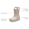 Crocs Kids’ Handle It Rain Boots | Waterproof Slip On Shoes | Kids’ Rain Boots(Quartz Pink)