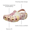 Crocs Unisex Adult Classic Marbled Tie-dye Clogs | Casual Shoes(Daylily/Multi)