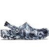 Crocs Unisex Adult Classic Marbled Tie-dye Clogs | Casual Shoes(White/Black)